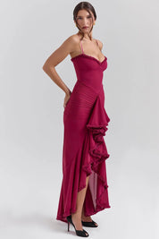 Vestido Longo  Com Babado - Modelo Liviele