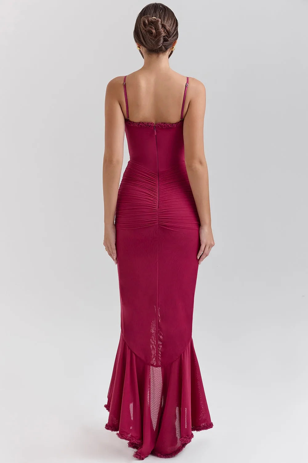 Vestido Longo  Com Babado - Modelo Liviele