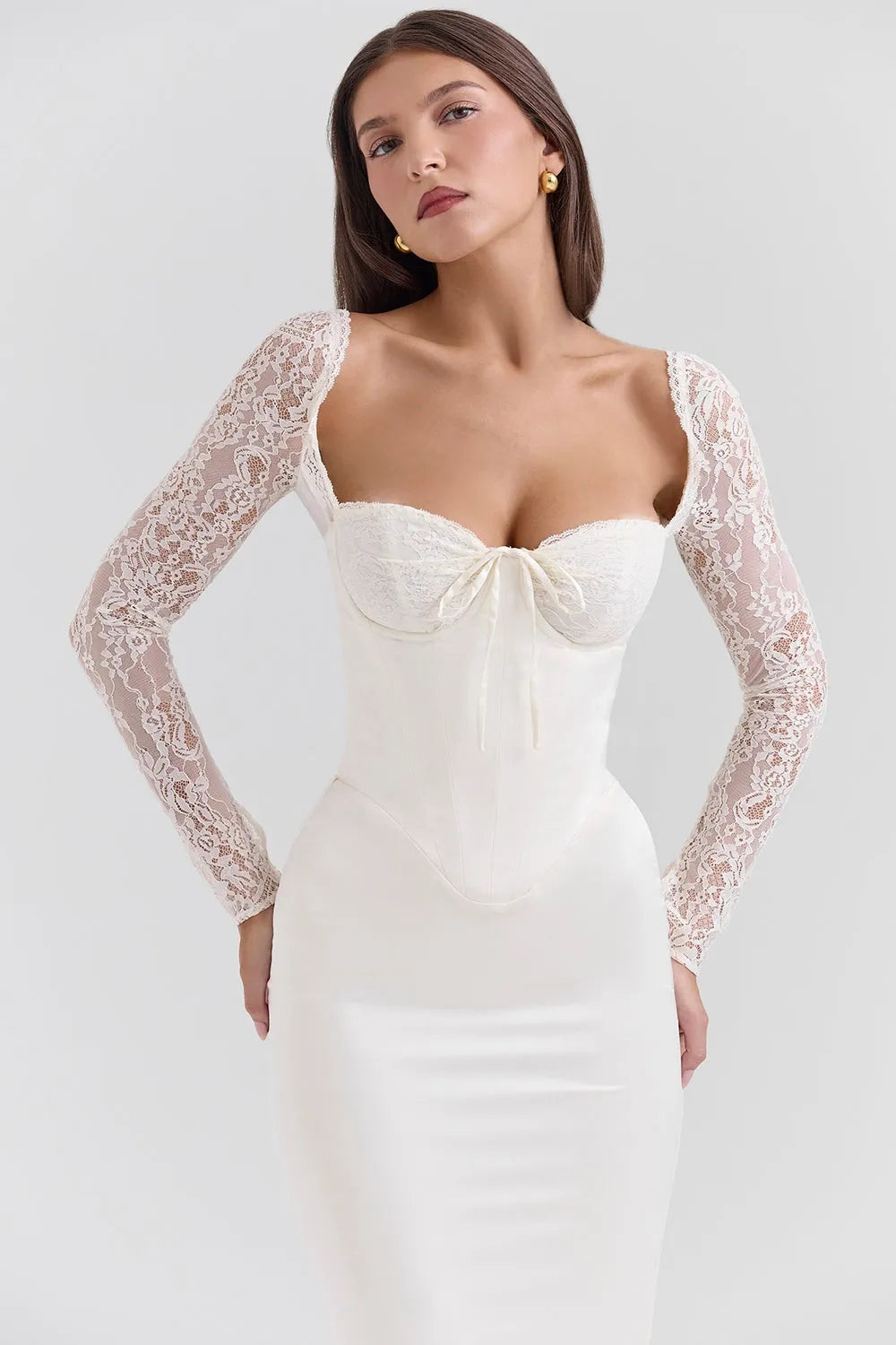 Vestido Longo Em Cetim - Modelo Liviele