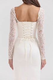Vestido Longo Em Cetim - Modelo Liviele