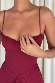 Vestido Longo  Com Babado - Modelo Liviele
